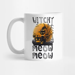 Halloween Cat Witch meow meow Mug